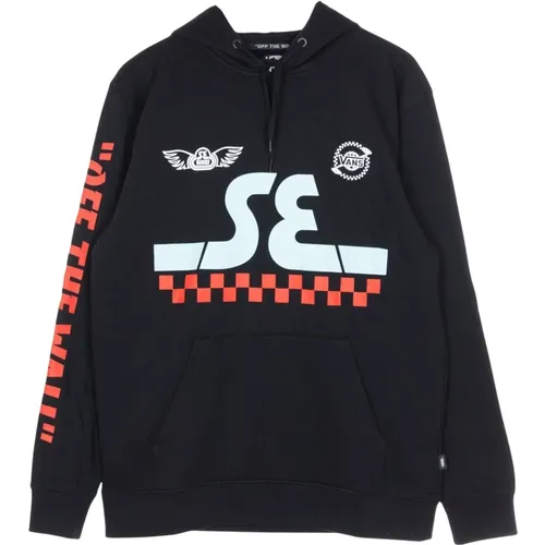 Schwarzer Herrenhoodie mit Se Bikes Print , Herren, Größe: M - Vans - Modalova