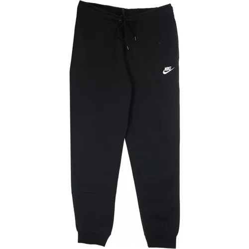 White Fleece Tracksuit Pants , female, Sizes: L - Nike - Modalova