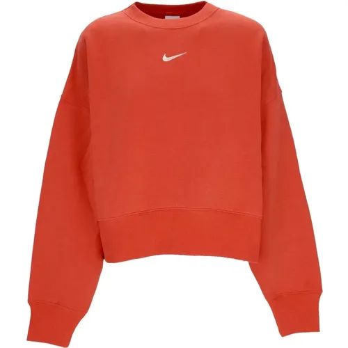 Cropped Crewneck Sweatshirt Phoenix Fleece , female, Sizes: M, L - Nike - Modalova