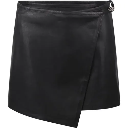 Leather Skirts , Damen, Größe: L - Diesel - Modalova