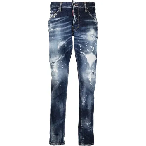 Dunkle Distressed Regular Fit Jeans - Dsquared2 - Modalova