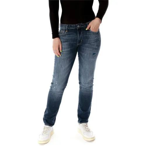Cropped Boyfriend Midwaist Jeans , Damen, Größe: W31 - Le Temps Des Cerises - Modalova