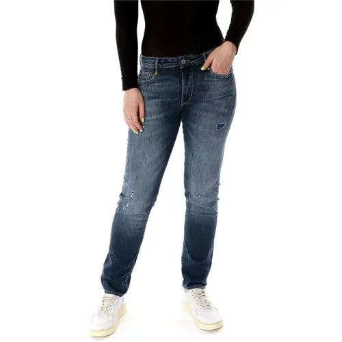 Cropped Boyfriend Midwaist Jeans , Damen, Größe: W32 - Le Temps Des Cerises - Modalova