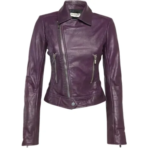 Pre-owned Leather outerwear , female, Sizes: S - Balenciaga Vintage - Modalova