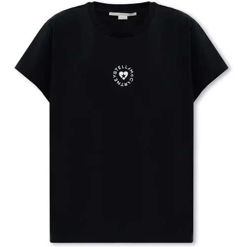 T-shirt with logo , female, Sizes: 2XS, M, S - Stella Mccartney - Modalova