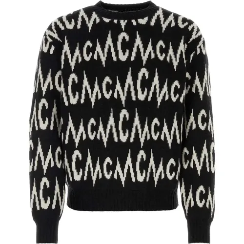 Embroidered Cashmere Blend Sweater , male, Sizes: L, XL, M, S - MCM - Modalova