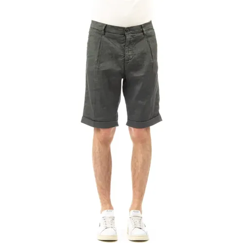 Grüne Leinenmischung Shorts , Herren, Größe: 2XL - Mason's - Modalova