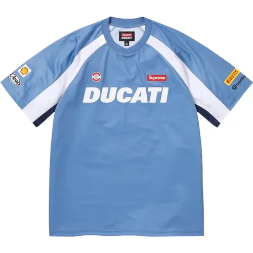 Limitierte Auflage Ducati Fußballtrikot Blau , Herren, Größe: M - Supreme - Modalova