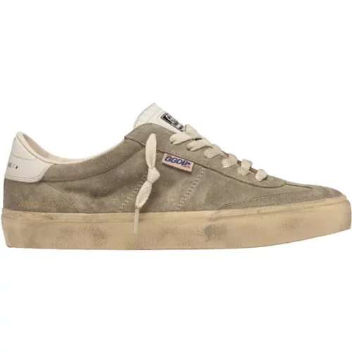 Italian Suede Sneakers Grey Contrast Stitching , female, Sizes: 6 UK, 7 UK, 3 UK - Golden Goose - Modalova