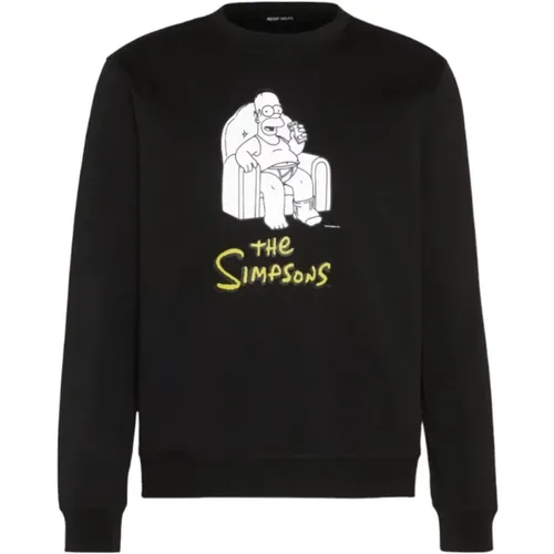 Schwarzer Homer Simpson Sweatshirt - Antony Morato - Modalova