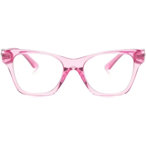 Pink Optical Frame for Everyday Use , female, Sizes: 52 MM - Versace - Modalova