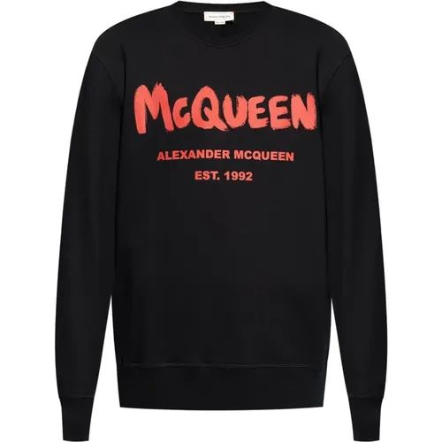 Schwarzer Sweatshirt Aw24 Herrenmode , Herren, Größe: L - alexander mcqueen - Modalova