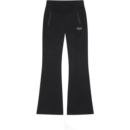 Schwarze Flare Fit Leggings Damen Hose , Damen, Größe: L - duvetica - Modalova