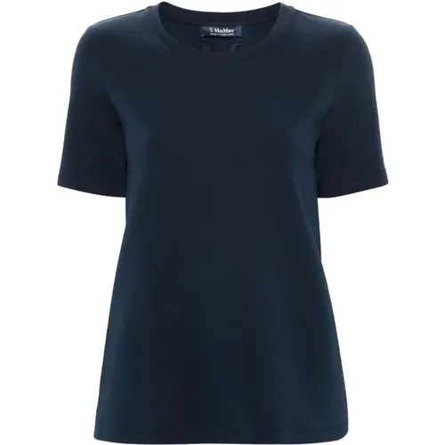 T-shirts and Polos with Embroidered Monogram , female, Sizes: S - Max Mara - Modalova