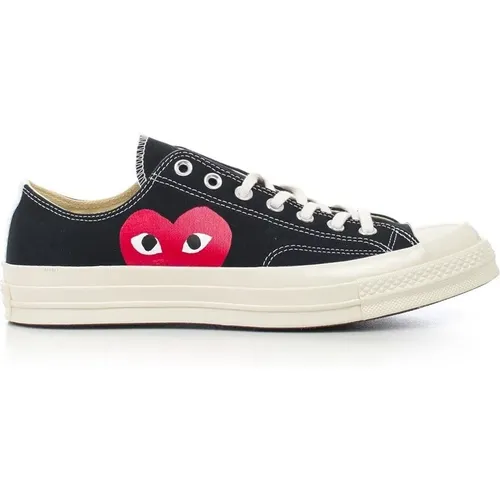 Big Heart Low Top Sneakers , male, Sizes: 6 UK, 8 1/2 UK, 5 1/2 UK - Comme des Garçons Play - Modalova