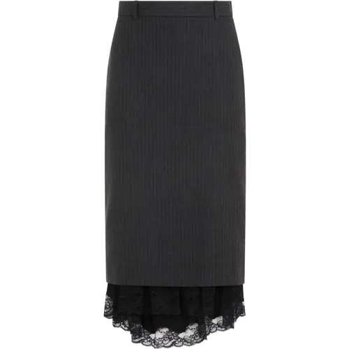 Lace Tailored Skirt , female, Sizes: XS - Balenciaga - Modalova