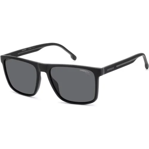 Black Grey Sunglasses with Grey Polarized Lenses , male, Sizes: 57 MM - Carrera - Modalova