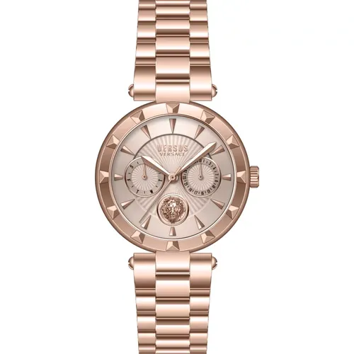 Rose Gold Stainless Steel Multifunction Watch , female, Sizes: ONE SIZE - Versus Versace - Modalova
