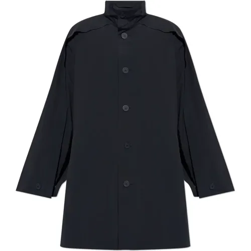 Plisse coat with stand-up collar , male, Sizes: L - Issey Miyake - Modalova