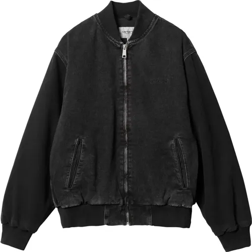 Cotton Bomber Jacket with Zip Closure , male, Sizes: M - Carhartt WIP - Modalova