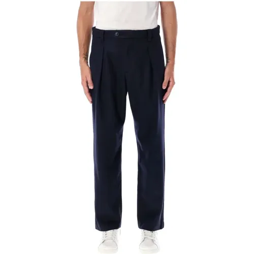 Marineblaue Wollhose Renato Pant , Herren, Größe: L - A.P.C. - Modalova