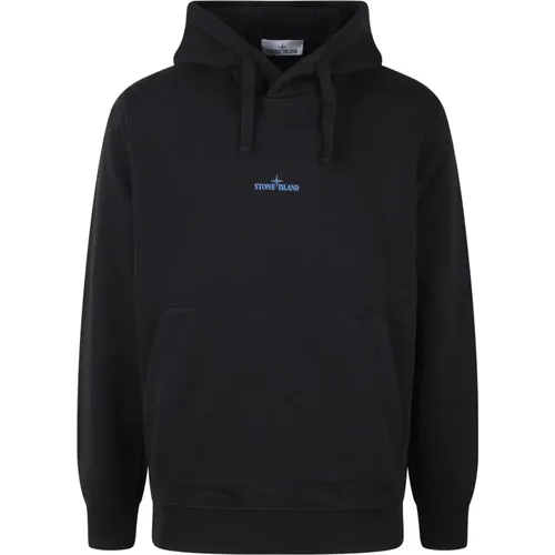 Logo Hoodie Baumwoll-Sweatshirt Fw24 , Herren, Größe: S - Stone Island - Modalova