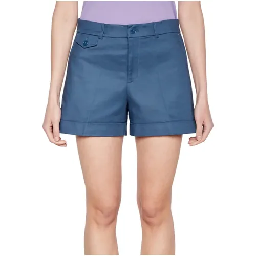 Blaue Baumwollshorts , Damen, Größe: XS - Ralph Lauren - Modalova