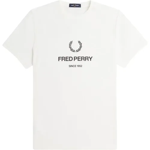 Grafik T-Shirt , Herren, Größe: M - Fred Perry - Modalova