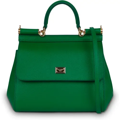 Sicily Mini Leather Tote Bag , female, Sizes: ONE SIZE - Dolce & Gabbana - Modalova