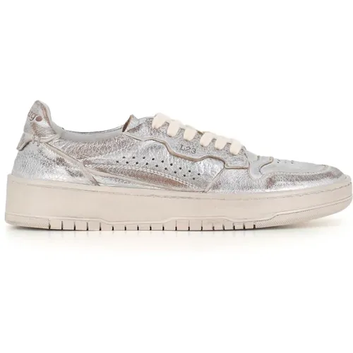 Silver Sneaker in Soft Leather , female, Sizes: 3 UK - Lemargo - Modalova