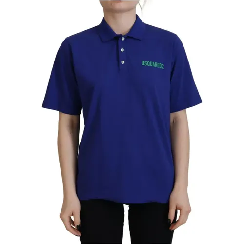 Logo-besticktes Poloshirt Blau - Dsquared2 - Modalova