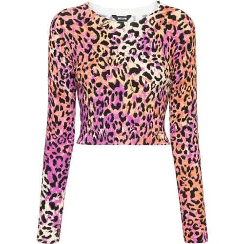 Pink Digital Printed Sweaters , female, Sizes: XS, M - Just Cavalli - Modalova