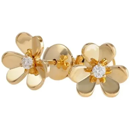 Pre-owned Gold earrings , female, Sizes: ONE SIZE - Van Cleef & Arpels Pre-owned - Modalova