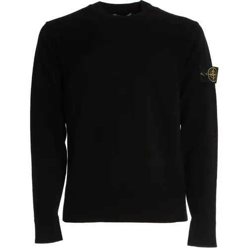 Schwarzer Rundhals-Strickpullover Aw24 , Herren, Größe: XL - Stone Island - Modalova