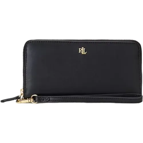 Leather Zip Wallet Logo , female, Sizes: ONE SIZE - Ralph Lauren - Modalova