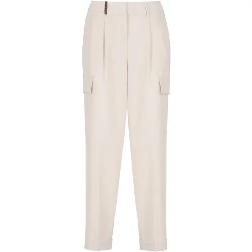 Cargo Style Trousers , female, Sizes: S - PESERICO - Modalova