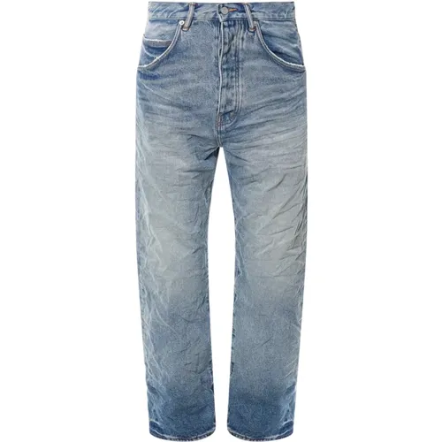 Blaue Baggy Fit Wide Leg Jeans , Herren, Größe: W33 - Purple Brand - Modalova