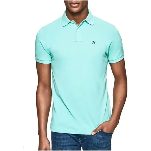 Slim Fit Logo Baumwoll-Poloshirt , Herren, Größe: XL - Hackett - Modalova