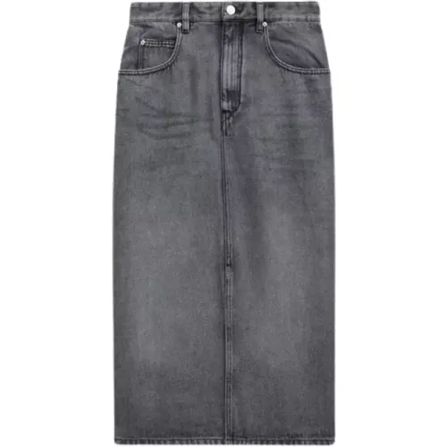 Denim Midi Skirt with Belt , female, Sizes: XS, 2XS - Isabel Marant Étoile - Modalova