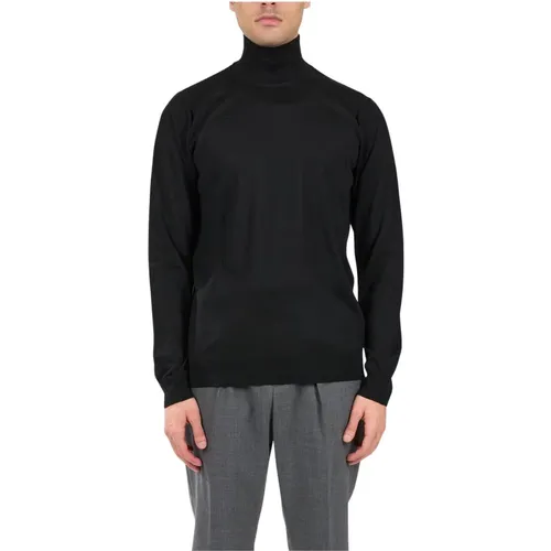 Ribbed high neck sweater , male, Sizes: M, 3XL, 2XL, L - Paolo Pecora - Modalova