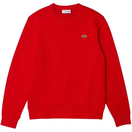 Baumwollmischung Fleece Sweatshirt , Herren, Größe: XS - Lacoste - Modalova