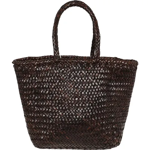 Leather Shopper Bag , female, Sizes: ONE SIZE - Dragon Diffusion - Modalova