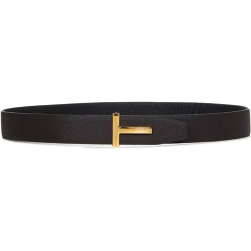 Reversible T-Buckle Belt , male, Sizes: 105 CM - Tom Ford - Modalova