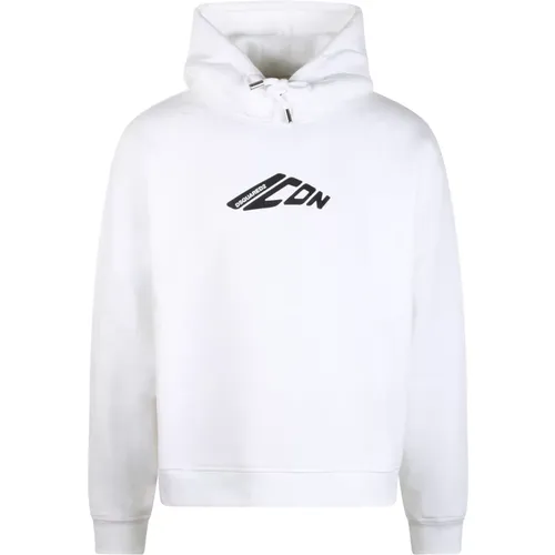 Logo-Print Baumwollmischung Hoodie , Herren, Größe: S - Dsquared2 - Modalova