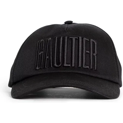 Embroidered Cap with Buckled Strap , female, Sizes: ONE SIZE - Jean Paul Gaultier - Modalova