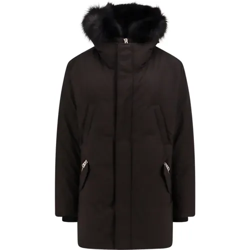 Hooded Jacket with Removable Fox Fur , male, Sizes: S - Mackage - Modalova