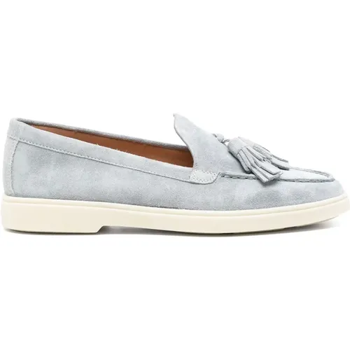 Leather Loafers Casual Flats , female, Sizes: 8 UK, 3 UK, 5 UK, 4 UK, 7 UK, 6 UK - Santoni - Modalova