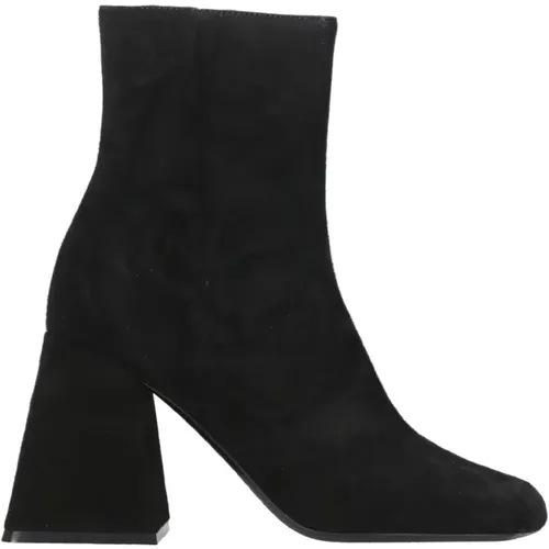 Minimalistische Schwarze Wildleder-Stiefeletten , Damen, Größe: 38 EU - Vic Matié - Modalova