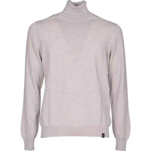 Brauner Strickpullover , Herren, Größe: M - Fay - Modalova