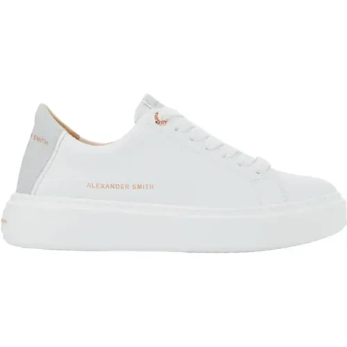 London Woman Silver Sneakers , female, Sizes: 7 UK, 5 UK, 6 UK, 4 UK, 8 UK, 3 UK - Alexander Smith - Modalova